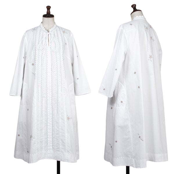 ISSEY MIYAKE HaaT Zigzag Embroidered Dress White Size 2