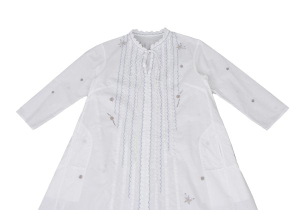 ISSEY MIYAKE HaaT Zigzag Embroidered Dress White Size 2