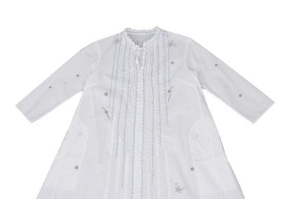 ISSEY MIYAKE HaaT Zigzag Embroidered Dress White Size 2