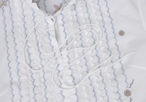 ISSEY MIYAKE HaaT Zigzag Embroidered Dress White Size 2