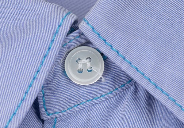 COMME des GARCONS HOMME Washed Cotton Shirt Blue Size SS