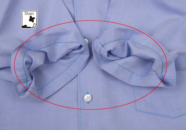 COMME des GARCONS HOMME Washed Cotton Shirt Blue Size SS