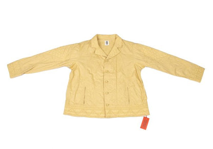 ISSEY MIYAKE HaaT Graphic Embroidered Jacket Mustard Size 2
