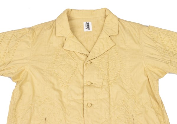 ISSEY MIYAKE HaaT Graphic Embroidered Jacket Mustard Size 2
