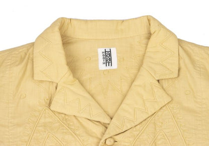 ISSEY MIYAKE HaaT Graphic Embroidered Jacket Mustard Size 2