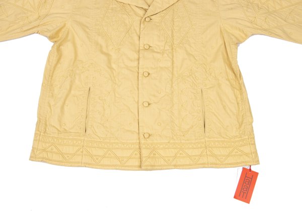 ISSEY MIYAKE HaaT Graphic Embroidered Jacket Mustard Size 2
