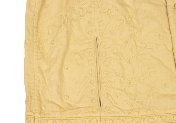 ISSEY MIYAKE HaaT Graphic Embroidered Jacket Mustard Size 2