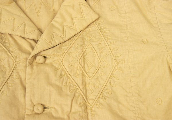 ISSEY MIYAKE HaaT Graphic Embroidered Jacket Mustard Size 2