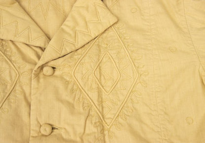 ISSEY MIYAKE HaaT Graphic Embroidered Jacket Mustard Size 2