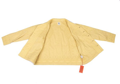 ISSEY MIYAKE HaaT Graphic Embroidered Jacket Mustard Size 2