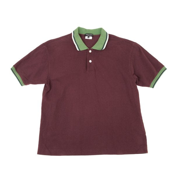 COMME des GARCONS HOMME PLUS Cotton Polo Burgundy Size M