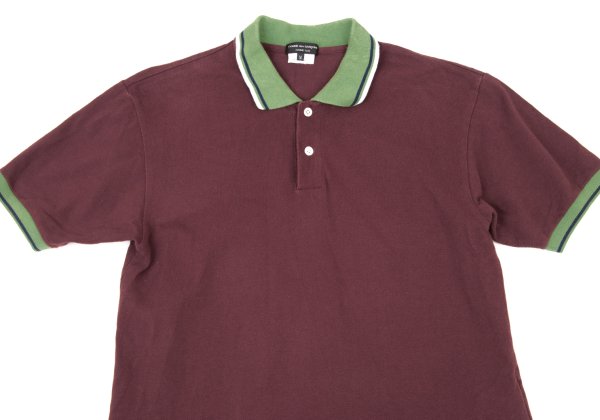 COMME des GARCONS HOMME PLUS Cotton Polo Burgundy Size M
