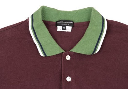 COMME des GARCONS HOMME PLUS Cotton Polo Burgundy Size M