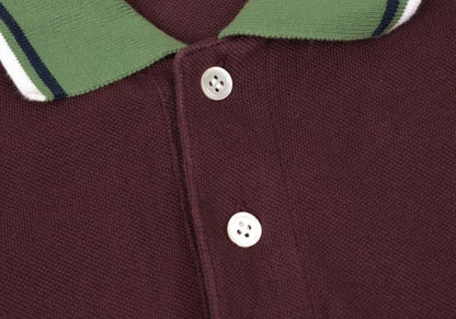 COMME des GARCONS HOMME PLUS Cotton Polo Burgundy Size M