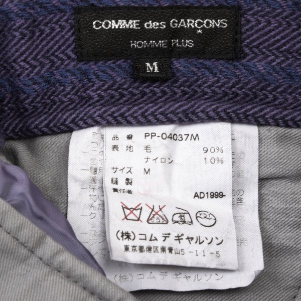 COMME des GARCONS HOMME PLUS 99AW Wool Pants Purple Size M