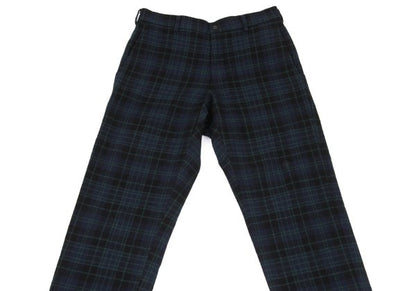 COMME des GARCONS HOMME PLUS Wool Check Navy Green Pants Size M