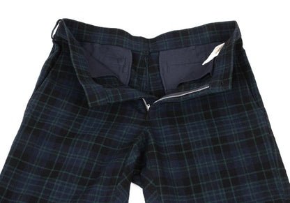 COMME des GARCONS HOMME PLUS Wool Check Navy Green Pants Size M