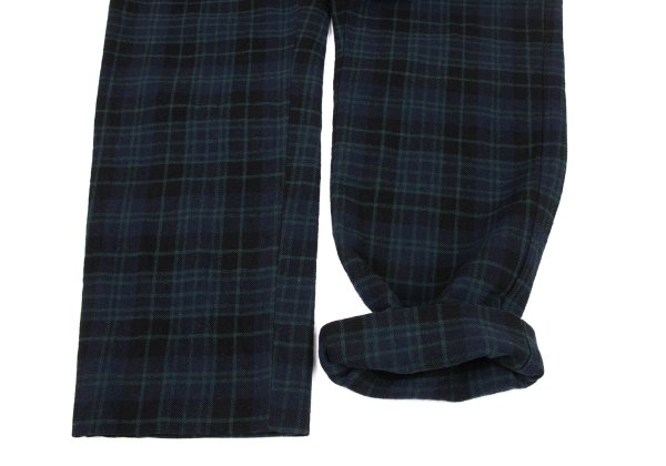 COMME des GARCONS HOMME PLUS Wool Check Navy Green Pants Size M