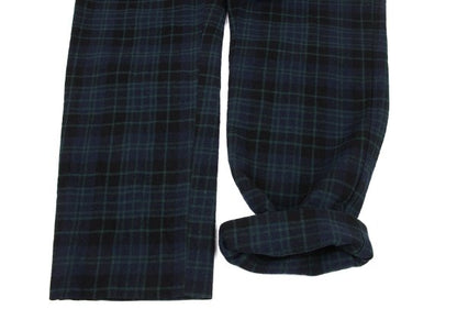 COMME des GARCONS HOMME PLUS Wool Check Navy Green Pants Size M