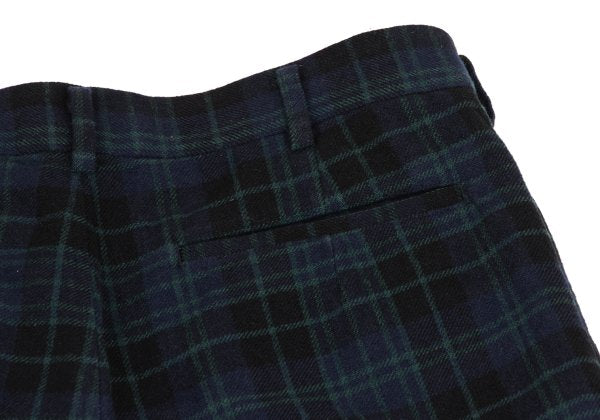 COMME des GARCONS HOMME PLUS Wool Check Navy Green Pants Size M