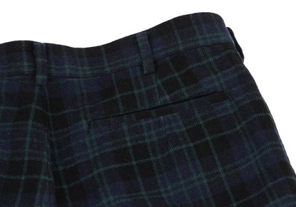 COMME des GARCONS HOMME PLUS Wool Check Navy Green Pants Size M