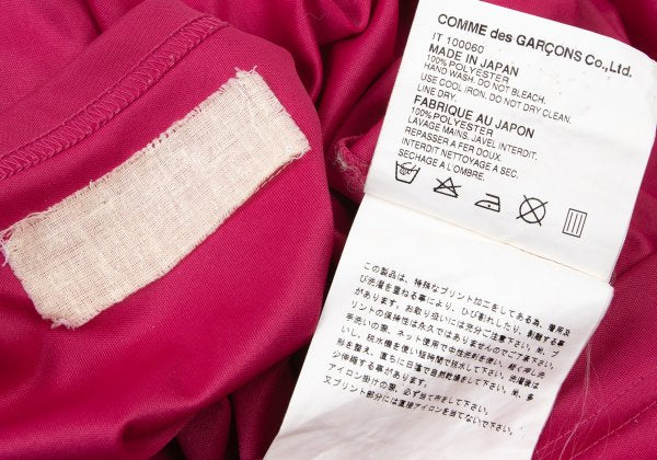 COMME des GARCONS HOMME HOMME Pink Polyester T-Shirt Size M