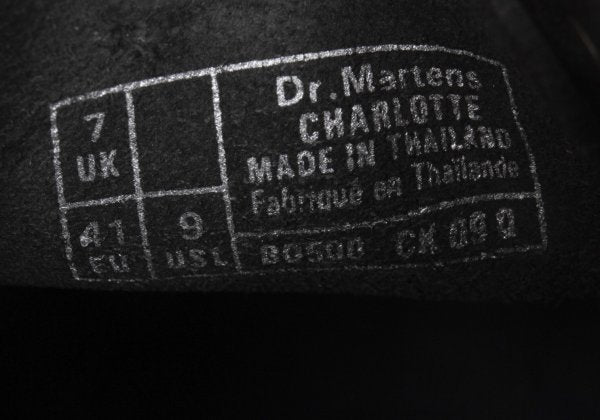 Dr.Martens CHARLOTTE Medallion Shoes Black Size UK7 (26cm)