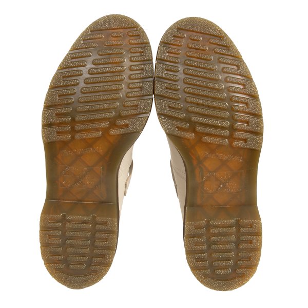 Dr.Martens POLLEY T-Bar Leather Shoes Greige Sneakers Size UK7 (26cm)