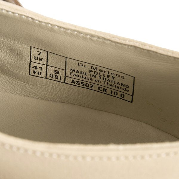 Dr.Martens POLLEY T-Bar Leather Shoes Greige Sneakers Size UK7 (26cm)