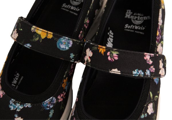 Dr.Martens ASKINS DF Floral Shoes Black Sneakers Size UK7 (26cm)