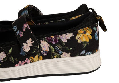 Dr.Martens ASKINS DF Floral Shoes Black Sneakers Size UK7 (26cm)