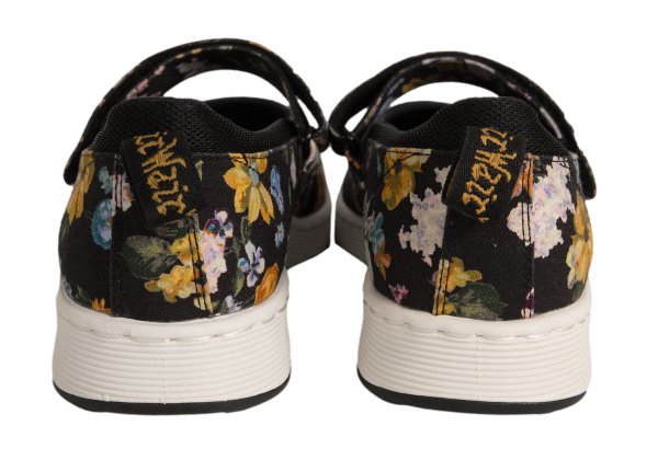 Dr.Martens ASKINS DF Floral Shoes Black Sneakers Size UK7 (26cm)