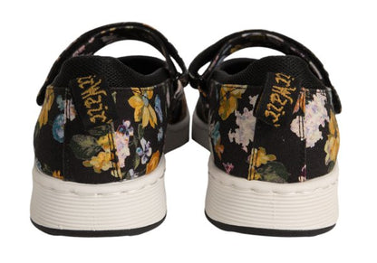Dr.Martens ASKINS DF Floral Shoes Black Sneakers Size UK7 (26cm)