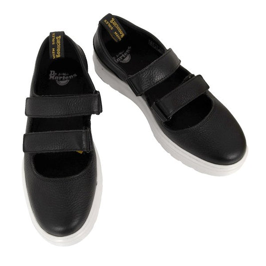 Dr.Martens MAE Velcro Mary Jane Shoes Black Sneakers Size UK7 (26cm)