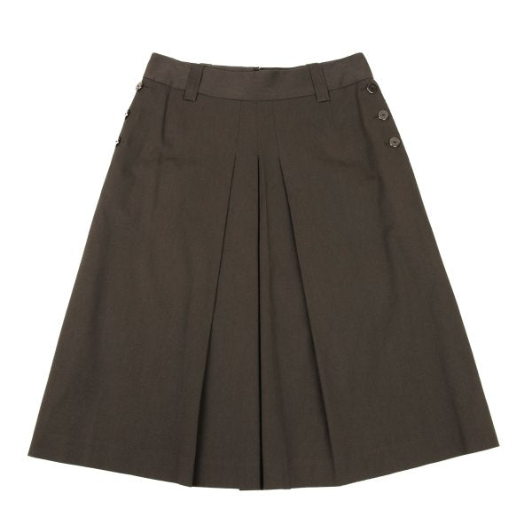 yoshie inaba Cotton Rayon Box Pleat Midi Skirt Size 11