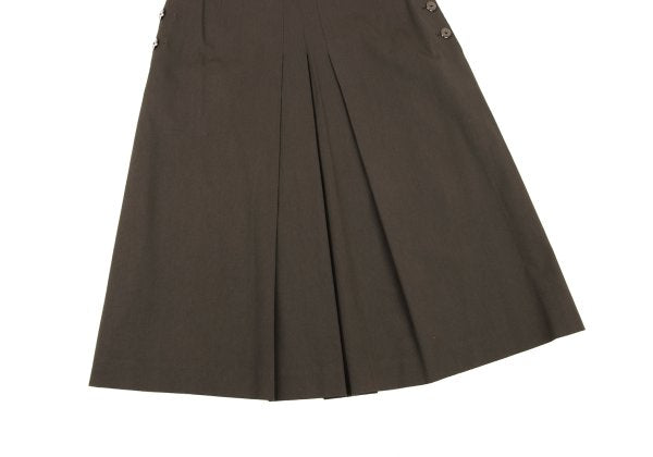 yoshie inaba Cotton Rayon Box Pleat Midi Skirt Size 11