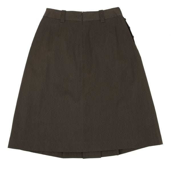 yoshie inaba Cotton Rayon Box Pleat Midi Skirt Size 11