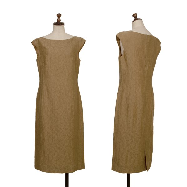 K OF KRIZIA Arabesque Jacquard Dress Camel Size 40