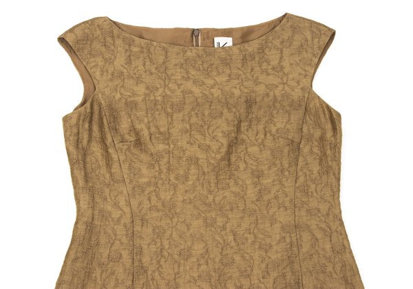 K OF KRIZIA Arabesque Jacquard Dress Camel Size 40