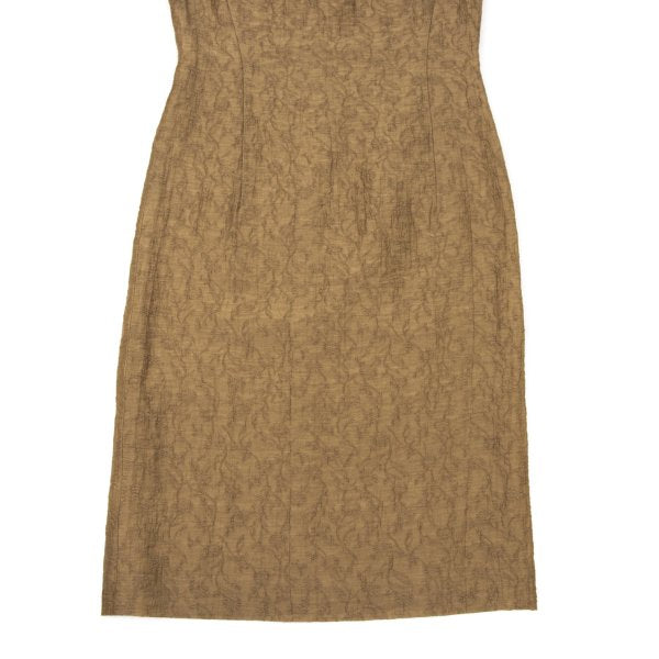 K OF KRIZIA Arabesque Jacquard Dress Camel Size 40