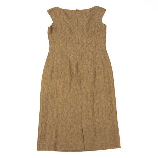 K OF KRIZIA Arabesque Jacquard Dress Camel Size 40