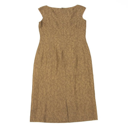 K OF KRIZIA Arabesque Jacquard Dress Camel Size 40