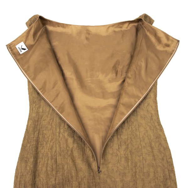K OF KRIZIA Arabesque Jacquard Dress Camel Size 40