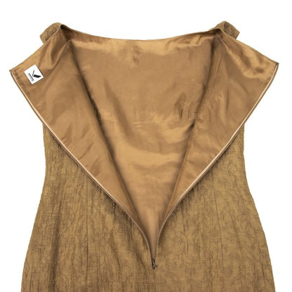 K OF KRIZIA Arabesque Jacquard Dress Camel Size 40