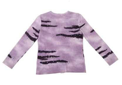K OF KRIZIA Angora Wool Sequin Knit Cardigan Purple Size 40