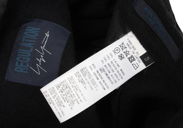 REGULATION yohji yamamoto Wool Blend Pants Black Size 3