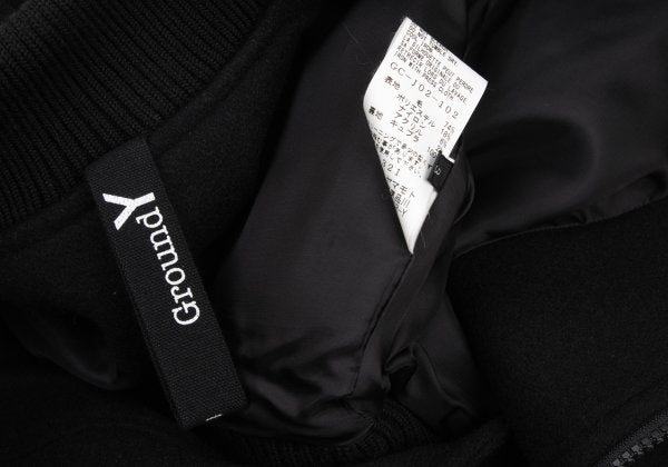 Ground Y Melton Wool Inside-Out Zip Jacket Black Size 3