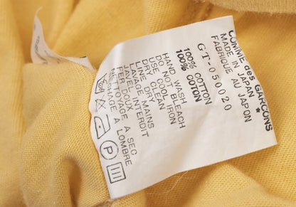 COMME des GARCONS Cotton Long Sleeve Top Yellow Size M