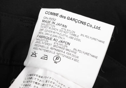 COMME des GARCONS Cotton Nylon Stretch Pants Black Size M