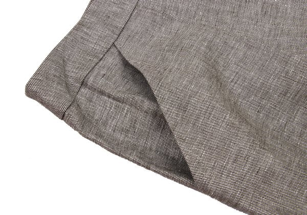 yoshie inaba Linen Blend Fringe Taping Skirt Brown Size 9